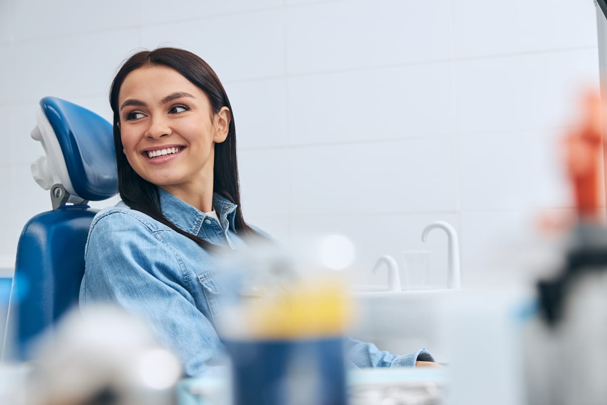 Relaxed patient in the dental chair